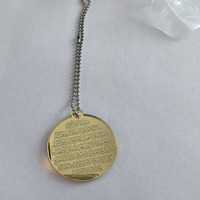 Pendentif de voiture islamique Ayat Kursi en acrylique fait main, style Art Déco, 5x5cm, respectueux de l'environnement, haute qualité, pour la décoration de la maison