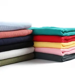 Tessuto per indumenti in crêpe a doppio strato di cotone 100%: tessuto sfuso in tessuto plissettato plissettato opzionale multicolore