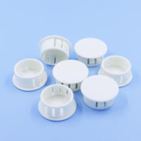 Kit de 150 embouts décoratifs ronds en nylon gris premium avec boucle à enfoncer pour panneaux, meubles et climatisation, 6 mm