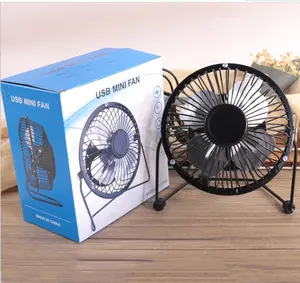 Mini ventilador usb de mesa, venda quente de 6 polegadas com moldura de metal