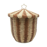 Panier de rangement au sol de style scandinave moderne boîte de rangement d'organisation domestique en rotin pour jouets collations articles divers