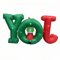 Décoration de jardin gonflable personnalisée de Noël, Grinch, Décoration de jardin gonflable festive, Panneau JOY en forme de canne à sucre, 8 pieds de long, Polyester 190T, Fabrication en usine