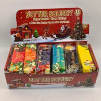 Nouveau bâton de beurre de Noël 14 cm, jouet sensoriel TPR souple à presser, créatif pour garçons et filles de 5 à 7 ans, fabriqué en Chine