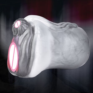 ドロップシッピング牛デュアルチャンネル男性マスターベーターファンタジー動物ポケットプッシーアナル膣穴男性用ストローカー大人のおもちゃ - Product Image 1