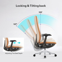 Accoudoir 3D chaise de travail de bureau en cuir écologique commercial chaise de bureau d'ordinateur ergonomique directeur chaises de direction pivotantes