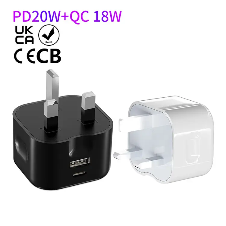 Uk 20W 65W Pd Adapter Snellader Type C Reisadapter Elektrische Dual Usb C Muur Oplader