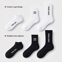 Chaussettes de sport pour hommes de haute qualité, personnalisées, à la cheville, respirantes, en coton, avec logo personnalisé