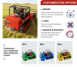 Low Price 1200mm Diesel 2-Stroke Industrial Grade Remote Control <b>Lawn</b> <b>Mower</b> RC Robot Flail with Tracks for Commercial Use - Product Image 2