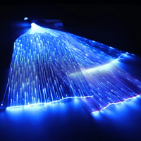 Robe de mariée exotique lumineuse à fibres optiques pour soirée