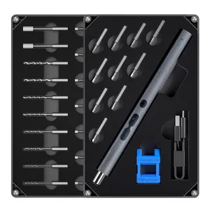 High Quality 36 In 1 Electric Precision Screwdriver Bit Set 350mAh Lithiumbattery Power Screwdriver with Bright Led Light