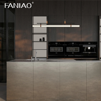 Accessoire de robinet pour traitement de surface pour villas au Qatar Armoire de cuisine modulaire en acier inoxydable sur mesure avec panneau de porte en acrylique