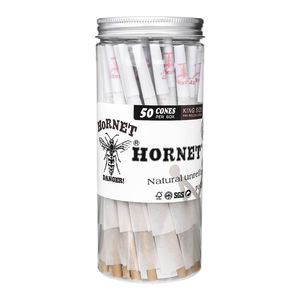 Conos Blancos Enrollados Personalizables de 110 mm, Tamaño King Size, 50 Unidades por Lata, Conos de Papel Transparente para Fumar al por Mayor - Product Image 1