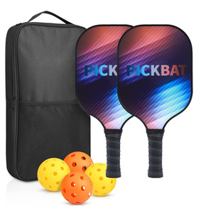 Juego de palas de pickleball con pelotas, bolsa de malla, mango antideslizante, equipo deportivo para exteriores, 12 piezas, marca Pickbat - Product Image 2