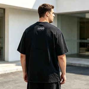 Ensembles de t-shirts grande taille pour hommes, ensembles deux pièces à manches courtes 480 g/m² pour hommes, 100 % coton éponge, ensembles décontractés d'été - Product Image 5