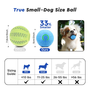 Pelota de Juguete para Perros con Salto Aleatorio - Pelota Interactiva Resistente a Mordidas para Cachorros, para Entrenamiento de Buscar, Juego en Interiores y Exteriores - Product Image 4