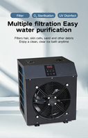 Refroidisseur d'eau portable FM Factory 1HP au design moderne avec filtre pour la récupération sportive et l'utilisation en villa, écologique