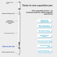 Stylet tactile magnétique en métal 3-en-1 Modèle Mps130B pour téléphones, tablettes, iPad Compatibilité universelle Android/iOS Capacitif