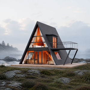Luxuriöse Eisfeld-Lodge Modulare Villa Vorgefertigte Gastgewerbe-Entwicklung S990 Pro A-Frame Haus - Product Image 3
