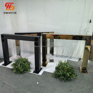 ขาตั้งดอกไม้สีทองทรงกลมสูงจากโรงงานโดยตรง สำหรับตกแต่งงานแต่งงาน - Product Image 2