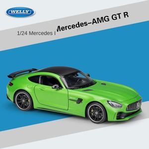 WELLY 1:24 <span class=keywords><strong>Mercedes</strong></span> <span class=keywords><strong>AMG</strong></span> GT R auto sportive simulazione pressofusi modello <span class=keywords><strong>giocattolo</strong></span> per collezione regalo - Product Image 6