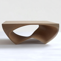 Offre Spéciale Table basse moderne en bois de chêne massif de Style nordique Mobilier d'intérieur de luxe pour la maison Salon Design en acier antique