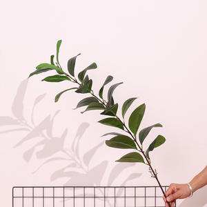 Feuilles de Magnolia Artificielles en Latex, Style Forêt, Décoration Souple pour Haute Branche, Longue Durée, Aménagement Intérieur Hôtelier - Product Image 2