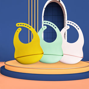 Bavoirs pour bébé en silicone à logo privé personnalisés marque personnalisée BAS quantité minimale de commande design coloré OEM ODM prix d'usine bavoir étanche pour enfants - Product Image 4
