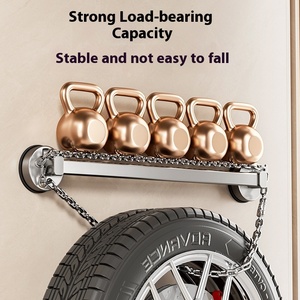 Bền Thép Carbon Duy Nhất Cực Đấm Miễn Phí Nhà Vệ Sinh Khăn Giá Hút Cup Tường Treo Tắm Lưu Trữ Cho Nhà Phòng Tắm Sử Dụng - Product Image 2