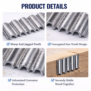Fixateur robuste en acier ondulé pour le travail du bois, l'assemblage de meubles et de cadres en bois, en acier inoxydable galvanisé - Product Image 4