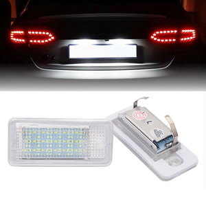 8E0943025B Nouvel assemblage d'éclairage de <span class=keywords><strong>plaque</strong></span> de voiture 6000K 2x feux de <span class=keywords><strong>plaque</strong></span> d'immatriculation LED <span class=keywords><strong>Audi</strong></span> A3/S3/<span class=keywords><strong>A4</strong></span>/S4/B6/<span class=keywords><strong>B7</strong></span>/A6/S6/A8/Q7 - Product Image 1