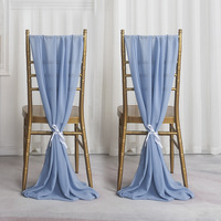 Rubans de chaise en mousseline, nœuds papillon, couvre-sièges, ceinture pour dossier de chaise, décoration pour hôtel, banquet, mariage champêtre, fête, événement
