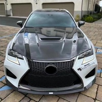 Cubierta de Motor de Fibra de Carbono Compatible con Lexus GS200T GS250 GS300 GS350 GS460450H 2012-2021, Estilo RCF, Kit de Carrocería Ventilado