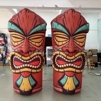 Lumière Led Tiki Gonflable Totem Masque Ballon Gonflable Totem Colonne Evénement Arbre Pilier pour Publicité Décoration