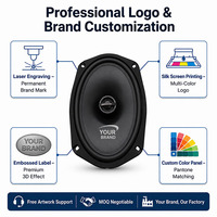 Haut-parleur coaxial de voiture 6x9 en fer avec logo personnalisé, fabricant OEM ODM, commande en gros, MOQ minimum 500 paires, vente en gros de la marque, 12V, 100% testé