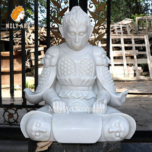 Scultura di marmo variopinta del re della scimmia della statua di Sun Wukong del mito famoso cinese su ordinazione per la decorazione domestica - Product Image 4