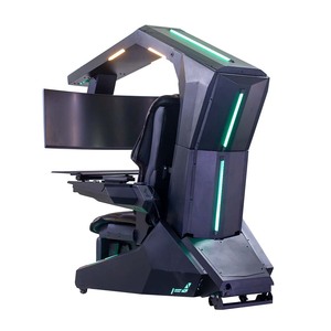 เก้าอี้ทำงาน IW-R1 PRO ปรับเอนได้แบบไร้แรงโน้มถ่วง รุ่น GIMI Gaming COCKPIT รองรับจอภาพสามจอ พร้อมขาตั้งปรับเอียงสำหรับ VR Imperator - Product Image 4
