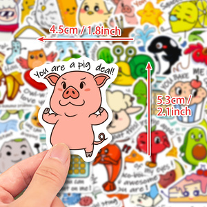 50 Pegatinas Divertidas con Juguetes de Palabras de Animales en Inglés, Pegatinas de Recompensa para Niños en el Aula - Product Image 1