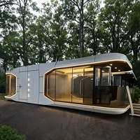 Conteneur en acier de luxe de petite taille, maison modulaire entièrement meublée, maison préfabriquée moderne intelligente, chambre d'hôtel capsule, fabricants de pods