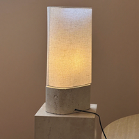 Lampe de table décorative en travertin pour la maison, le restaurant, l'hôtel, décoration nordique, décoration de chambre à coucher en marbre