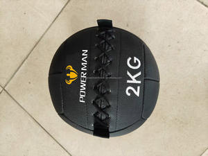 Balón Medicinal de Pared de Cuero PU con Logotipo Personalizado POWERMAN FITNESS, Balón Medicinal con Peso y Doble Costura para Entrenamiento en Gimnasio, 1-15 kg - Product Image 2