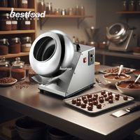 Nouvelle machine à enrober le chocolat de 300 mm de diamètre, capacité de 1 à 4 kg, haute productivité, avec fonction de chauffage et de séchage