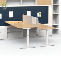 Bureau debout en forme de L réglable en hauteur électrique IULTRA Configuration réversible à double moteur moderne pour des aménagements de bureau flexibles