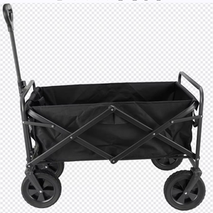 <b>Collapsible</b> Metal Utility Cart 60x40x30cm Oxford Fabric Folding <b>Wagon</b> with 4 Wheels for Outdoor Storage and Transport - Product Image 4