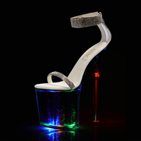 Strass Mode Discothèque Super Grande Taille Sandales 20cm Stripper Mariée Danseuse Exotique Passerelle Plate-Forme Sexy Fétiche Chaussures Reine