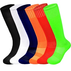 LINGTU Summer Breathable Extra Long Football <b>Socks</b> Cuff Logo Pre Cut Knee High Footless <b>Socks</b> - Product Image 2