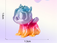 Schattig DIY Chibi Drakenfiguurtje 3D Geprint Harsen Dieren Regenboog Kawaii Bureaudecoratie Verzamelbaar Kinderen Fantasie Cadeau Groothandel Bulk