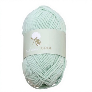 Fil à tricoter pour bébé en <span class=keywords><strong>laine</strong></span> peignée <span class=keywords><strong>douce</strong></span> et coton lait épais, 4 brins, 60 couleurs, 50g/<span class=keywords><strong>pelote</strong></span>, teinture résistante, pour crochet et tricot manuel DIY - Product Image 3