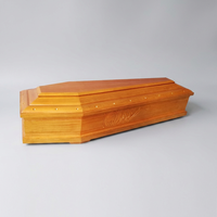 Ataúd Funerario de Madera Maciza de Estilo Europeo de Alta Calidad, Ecológico, para Entierro, Proveedor Mayorista Directo de Fábrica en China