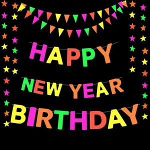 Striscione di buon compleanno compleanno a Led al Neon Party Glow Light decorazioni appese bandiera di carta forniture per feste di compleanno - Product Image 4