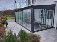 Enceinte en verre extérieure autoportante pour véranda de solarium d'hiver dans la véranda de jardin de patio d'arrière-cour